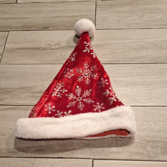 Accessories - 🍋‍🟩Festive Red Glitter Snowflake Santa Hat💘
